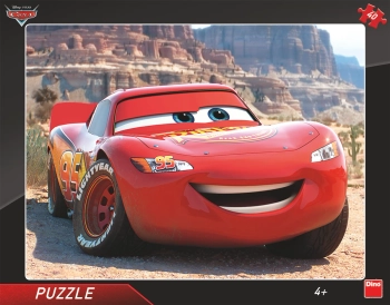 Dino Toys, Auta Cars, puzzle ramkowe Zygzak, 40 el., 32 x 24 cm