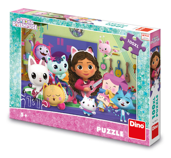 Koci Domek Gabi, Gabby's Dollhouse, Puzzle XXL Orkiestra przyjaciół, 100 elementy, 33x47 cm, wiek dziecka 5+