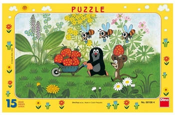 Puzzle Zbiory poziomek, Krecik i Przyjaciele, Dino Toys, 15 el.