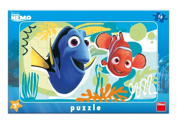 Gdzie jest Nemo? Puzzle ramkowe Nemo i Dory, 15 el.