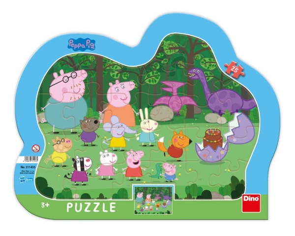Dino Toys, Świnka Peppa, puzzle konturowe Świnka i przyjaciele, 25 el. 