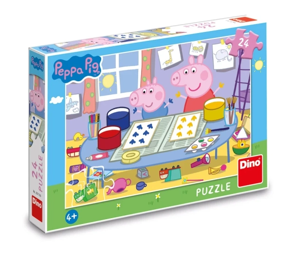Dino Toys, Świnka Peppa, Puzzle Artyści, 24 el.