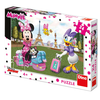 Puzzle Myszka Minnie w Paryżu, 24 el., Dino