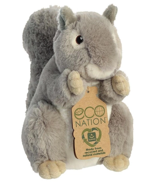 ZWIERZAKI: Aurora World, Maskotka pluszowa Wiewiórka, 20 cm, seria Eco Nation, wysoka jakość, bardzo miły plusz, dla dzieci w wieku 0+