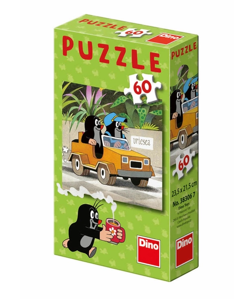 Krecik i Przyjaciele, Mini Puzzle, Kreciki w samochodzie, 60 el.